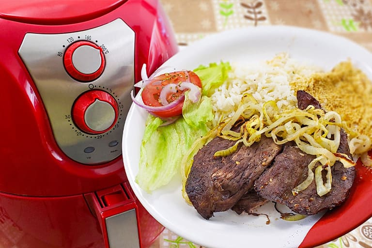 Bife Acebolado na Air Fryer
